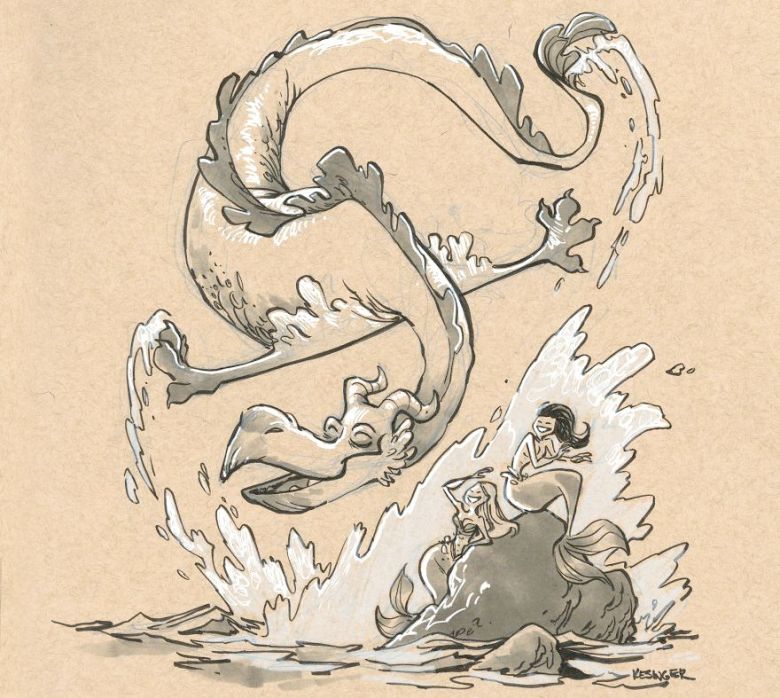 Нетипичные драконы: Резвящейся с русалками