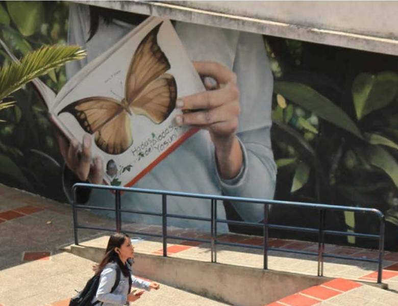 стрит-арт бабочки на фасадах