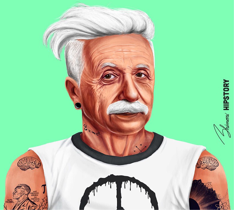 Карикатура на Эйнштейна