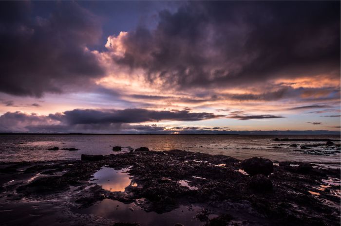 Атлантический закат в Исландии